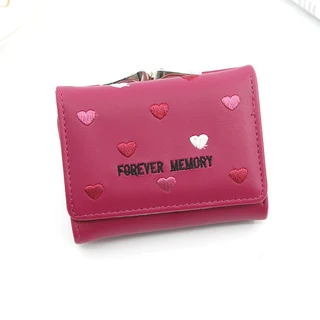 Trifold PU Short Wallet with Multiple Color References Rose · Style 02 color SKU reference