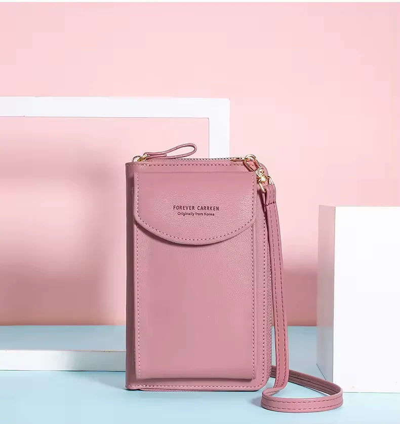 Mini PU Crossbody Wallet with Multi-Card Storage product reference image