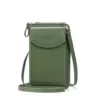 Mini PU Crossbody Wallet with Multi-Card Storage Green color SKU reference