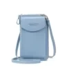 Mini PU Crossbody Wallet with Multi-Card Storage Light blue color SKU reference