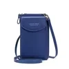 Mini PU Crossbody Wallet with Multi-Card Storage Royal blue color SKU reference