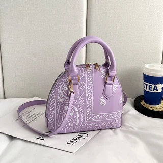 Paisley Handbag, Bucket Hat & Scarf Set Purple handbag SKU overview reference
