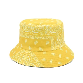Paisley Handbag, Bucket Hat & Scarf Set Yellow bucket hat SKU overview reference