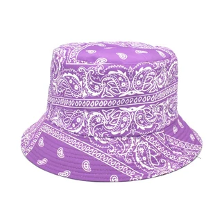 Paisley Handbag, Bucket Hat & Scarf Set Purple bucket hat SKU overview reference