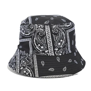 Paisley Handbag, Bucket Hat & Scarf Set Black bucket hat SKU overview reference