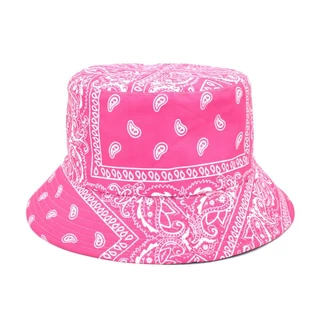 Paisley Handbag, Bucket Hat & Scarf Set Pink bucket hat SKU overview reference