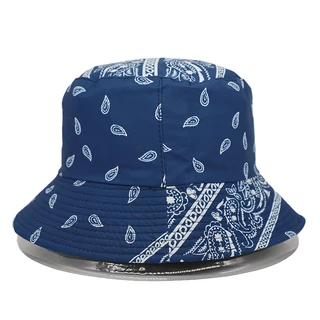 Paisley Handbag, Bucket Hat & Scarf Set Blue bucket hat SKU overview reference