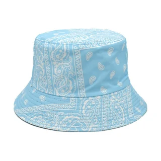 Paisley Handbag, Bucket Hat & Scarf Set Sky Blue bucket hat SKU overview reference