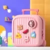Kids’ EVA Backpack with DIY Decorative Buckles Pink color SKU reference
