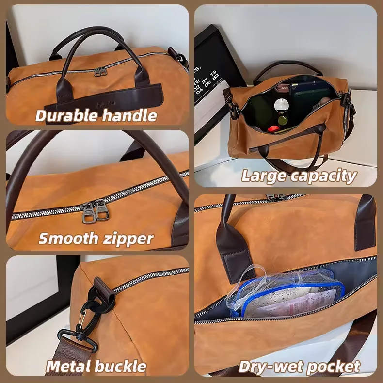 PU Travel Tote with Shoe and Wet/Dry Storage product reference image