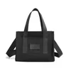 Mini Nylon Tote Handbag with Zipper Closure Black color SKU reference