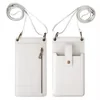 Croc-Embossed PU Crossbody Phone Wallet with Coin Pocket White 01 color SKU reference