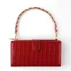 Croc-Embossed PU Mini Crossbody Phone Pouch Red color SKU reference