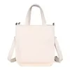 Compact Canvas Handbag with Removable Shoulder Strap Green color SKU reference