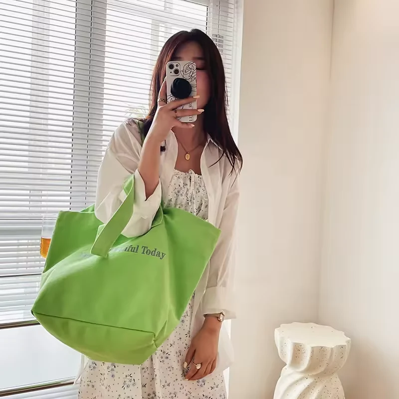 Oversized Canvas Buckle Shopper Tote product reference image