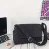 Canvas Shoulder & Crossbody Bag with Side Pocket Black color SKU reference