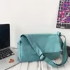 Canvas Shoulder & Crossbody Bag with Side Pocket Blue color SKU reference