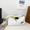 Cartoon-Print Canvas Crossbody Bag with Adjustable Strap White color SKU reference