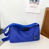 Cartoon-Print Canvas Crossbody Bag with Adjustable Strap Blue color SKU reference