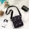 Graffiti-Letter Canvas Mini Crossbody Bag Black design 01 color SKU reference