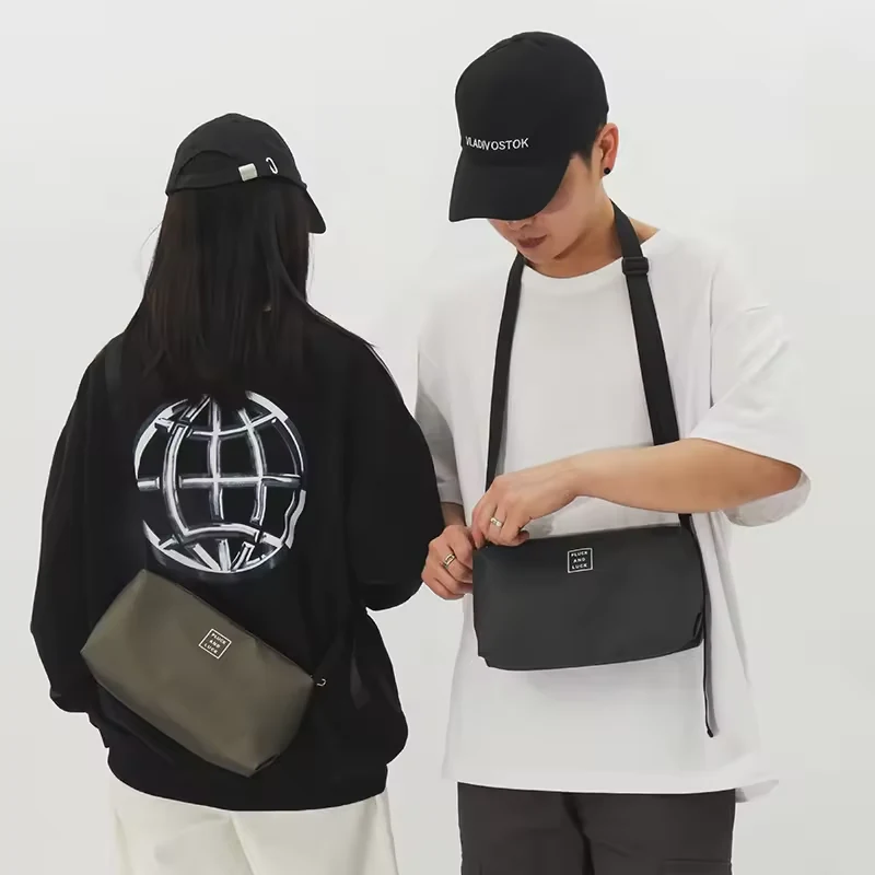 Nylon Unisex Sling Crossbody Bag with Zipper Closure product reference image