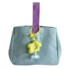 Mini Canvas Bucket Tote with 3D Flower Charm Style reference 05 color SKU reference