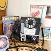 Digital Camera-Style PU Novelty Crossbody Bag Black color SKU reference