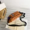 Nylon Chest Sling Bag with Side Pocket Orange color SKU reference