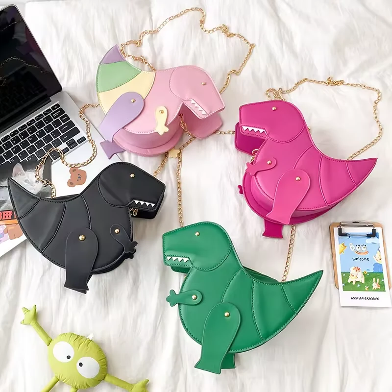 Dinosaur-Shaped PU Novelty Crossbody Bag product reference image