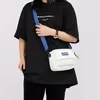 Small Nylon Messenger Bag with Adjustable Strap White color SKU reference