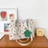 Zebra-Stripe Canvas Tote with Cherry Print Print reference 01 color SKU reference