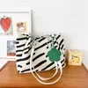 Zebra-Stripe Canvas Tote with Cherry Print Print reference 02 color SKU reference