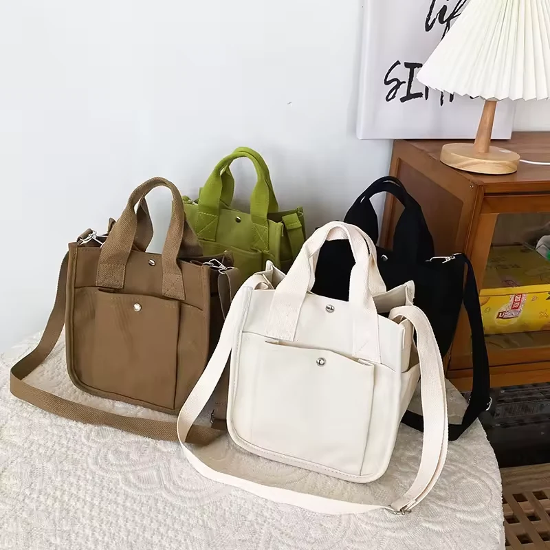Mini Canvas Tote with Detachable Shoulder Strap product reference image