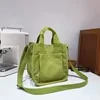 Mini Canvas Tote with Detachable Shoulder Strap Green color SKU reference