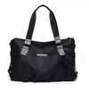 Lightweight Nylon Sports & Travel Tote with PU Handles Black color SKU reference
