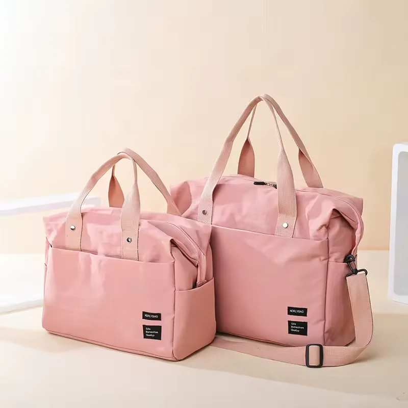 Nylon Weekender Tote with External Pocket in Two Sizes product reference image