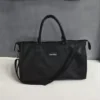 Foldable Nylon Travel Tote with Detachable Shoulder Strap Black color SKU reference