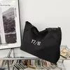 Nylon Travel Tote with Laptop Compartment Black color SKU reference