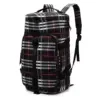 Plaid Travel Backpack with Shoe & Wet/Dry Compartments Black color SKU reference