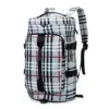 Plaid Travel Backpack with Shoe & Wet/Dry Compartments Light Blue color SKU reference