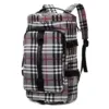 Plaid Travel Backpack with Shoe & Wet/Dry Compartments Light Green color SKU reference