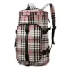 Plaid Travel Backpack with Shoe & Wet/Dry Compartments Khaki color SKU reference