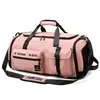 Nylon Gym Duffel with Shoe Compartment in Eight Colors Pink color SKU reference