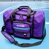 Foldable Overnight Travel Duffel with Adjustable Strap Purple color SKU reference