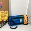 Clear PVC Color-Block Beach and Travel Bag Blue color SKU reference