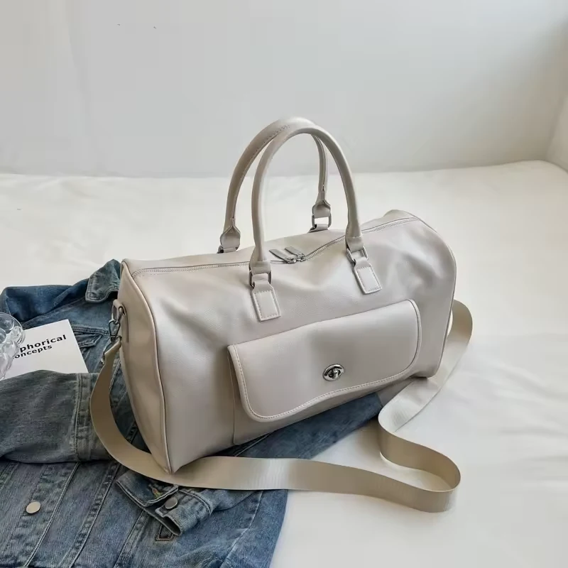 PU Leather Dry/Wet Gym Duffel with Adjustable Strap product reference image