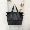 Large Foldable Oxford Dry/Wet Gym Duffel Black color SKU reference