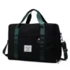 Foldable Oxford Gym Duffel with Shoe Storage Black color SKU reference