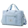 Foldable Oxford Gym Duffel with Shoe Storage Pink variant 2 color SKU reference