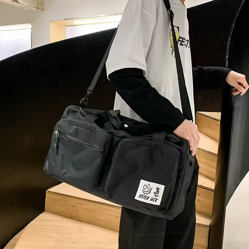 Foldable Oxford Gym & Travel Duffel with Shoe Compartment product reference image